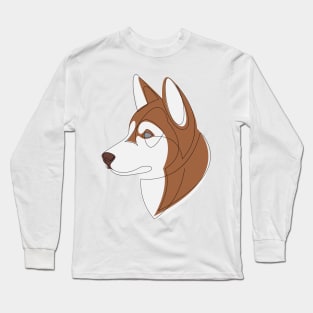 Siberian Husky - Brown Long Sleeve T-Shirt